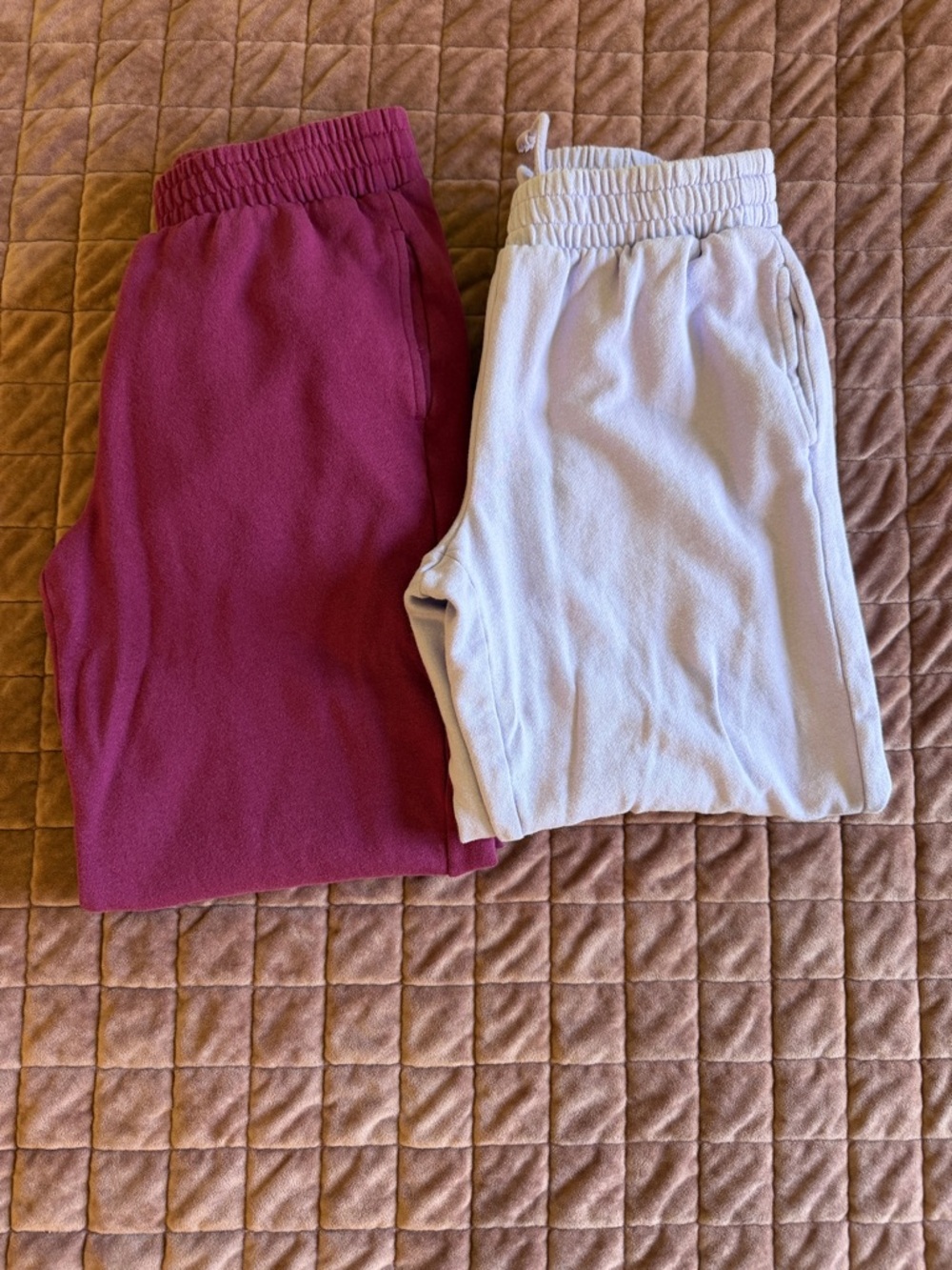 Lot of 2 Old Navy Women's Track Joggers - Maroon and Lavender XS / P XS